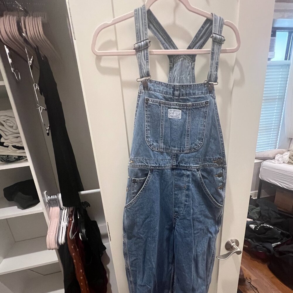Levis VINTAGE Work Overalls Medium Wash Perfect Condition Size Small